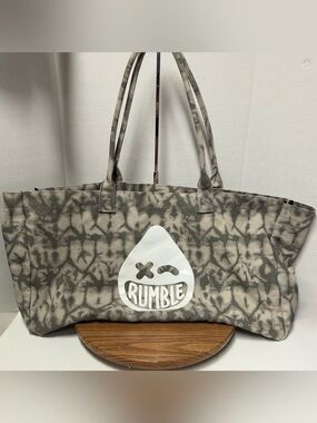 Rumble Boxing Extra Large Wide Logo Grey Tie Dye Carryall Equipment Tote Bag